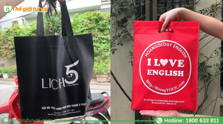 Túi vải không dệt độ bền cao, chất lượng, hình in sắc nét Túi vải không dệt độ bền cao, chất lượng, hình in sắc nét