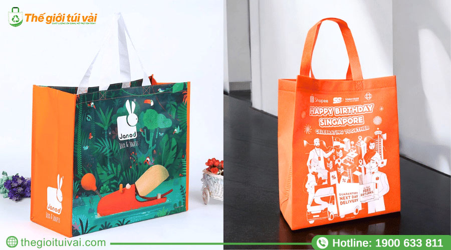 Mẫu túi vải in hình bằng công nghệ in trục đồng Mẫu túi vải in hình bằng công nghệ in trục đồng