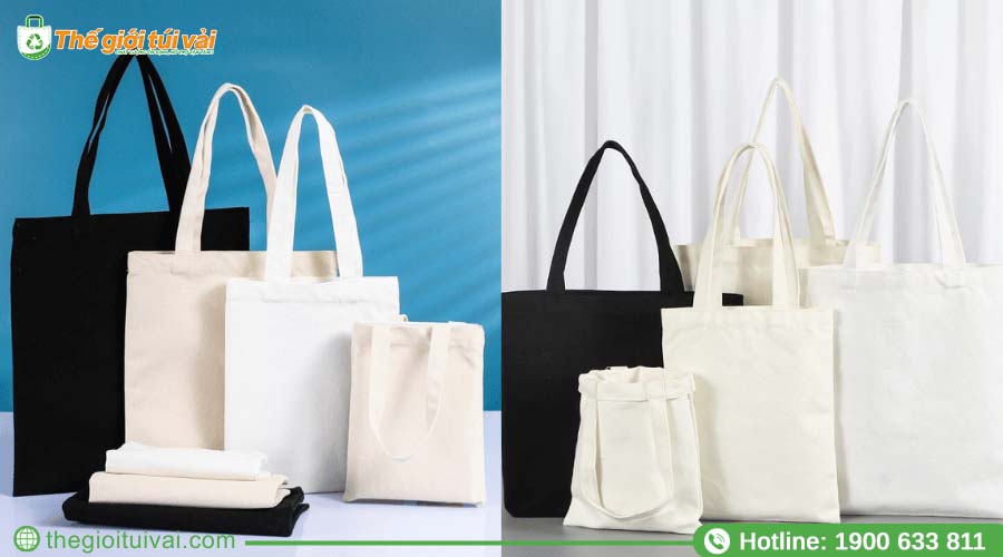 Kích thước và định lượng thông dụng của túi canvas Kích thước và định lượng thông dụng của túi canvas