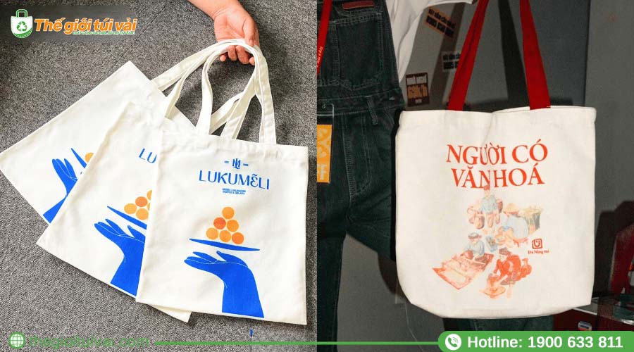 Mẫu in túi canvas với họa tiết rõ nét, nhiều màu sắc Mẫu in túi canvas với họa tiết rõ nét, nhiều màu sắc