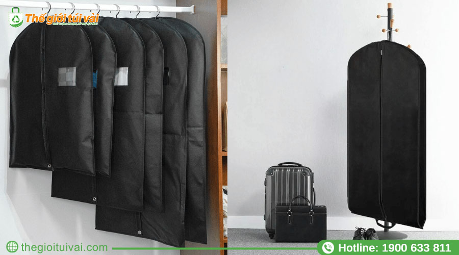 Túi vải đựng áo vest với thiết kế tiện lợi, dễ sử dụng Túi vải đựng áo vest với thiết kế tiện lợi, dễ sử dụng