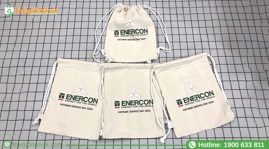 Mẫu balo rút vải bố dành cho sự kiện, hội nghị doanh nghiệp Mẫu balo rút vải bố dành cho sự kiện, hội nghị doanh nghiệp