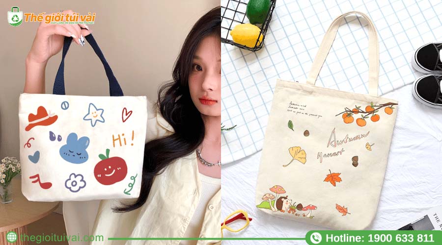 Mẫu túi bố mini tặng học sinh, in slogan giáo dục bắt mắt Mẫu túi bố mini tặng học sinh, in slogan giáo dục bắt mắt
