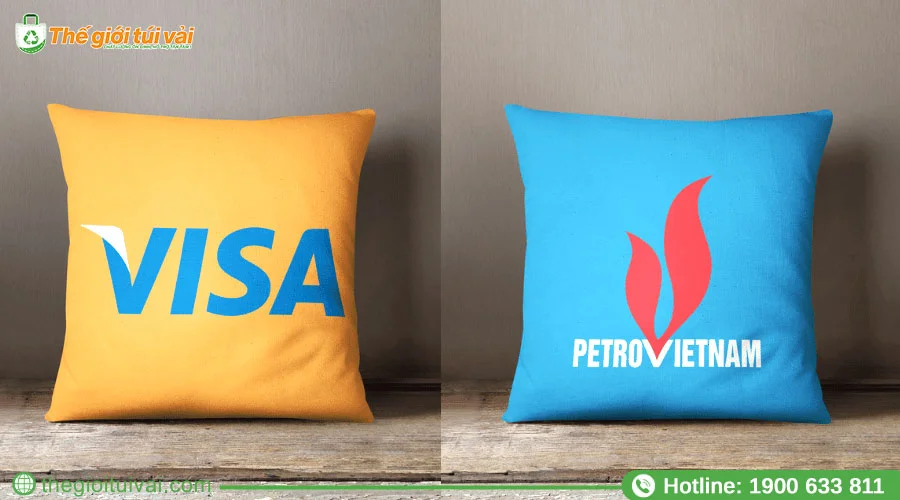Mẫu gối in logo thương hiệu đơn giản, ấn tượng Mẫu gối in logo thương hiệu đơn giản, ấn tượng
