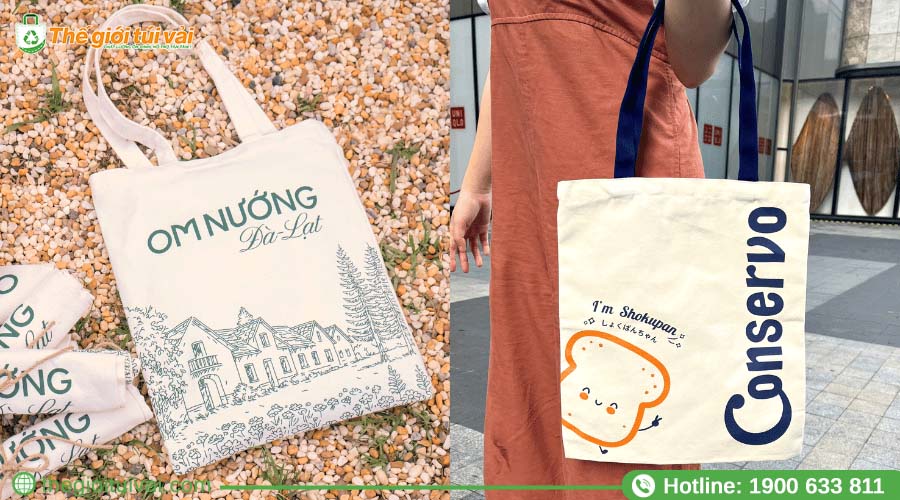 Mẫu túi canvas được in bằng kỹ thuật số Mẫu túi canvas được in bằng kỹ thuật số
