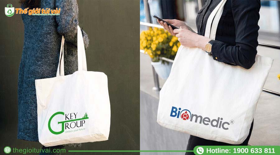 Mẫu túi canvas bố in logo thương hiệu đơn giản, sang trọng Mẫu túi canvas bố in logo thương hiệu đơn giản, sang trọng