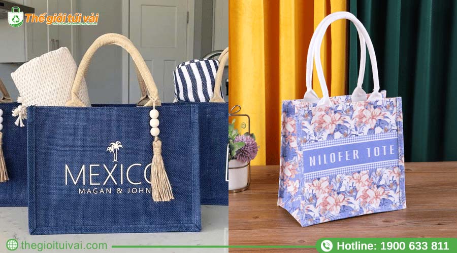 Mẫu túi tote mini vải đay linen dáng đứng, có quai xách nhỏ gọn Mẫu túi tote mini vải đay linen dáng đứng, có quai xách nhỏ gọn