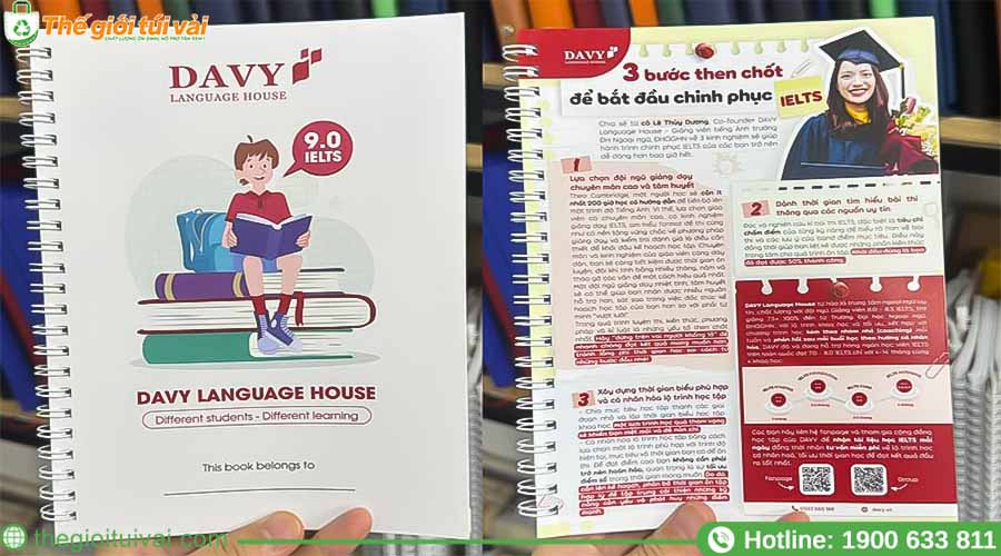 Sổ tay thiết kế riêng cho trung tâm, in logo ở trang bìa Sổ tay thiết kế riêng cho trung tâm, in logo ở trang bìa