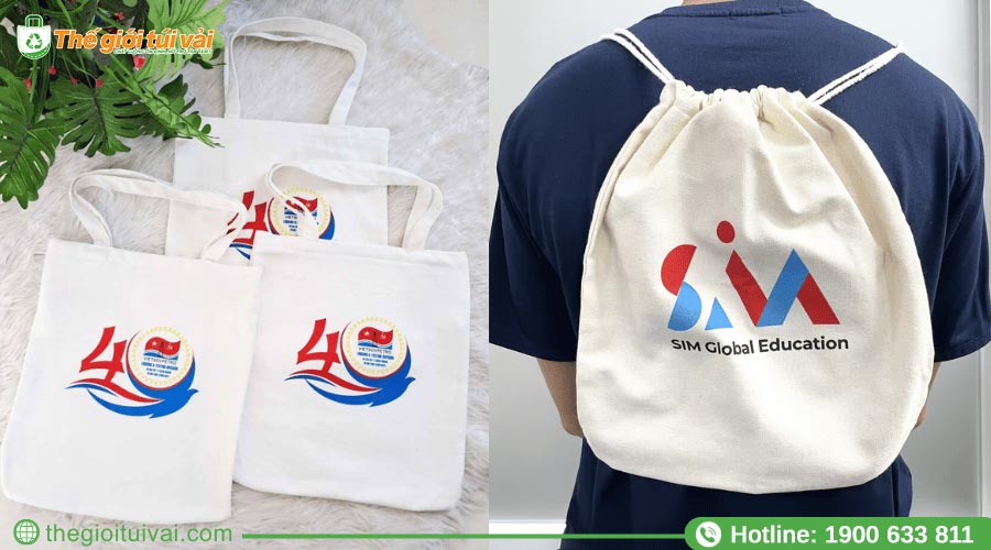 Túi vải in logo sự kiện giúp tăng giá trị gói quà Túi vải in logo sự kiện giúp tăng giá trị gói quà