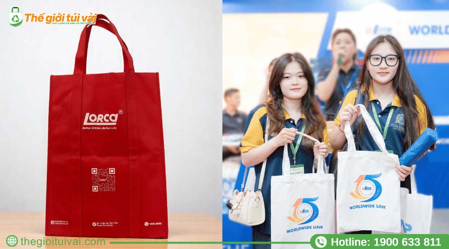 Học viên mới nhận túi vải đựng tài liệu Học viên mới nhận túi vải đựng tài liệu