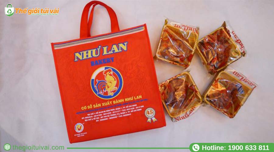 Túi vải đựng 2 hộp bánh bánh trung thu Túi vải đựng 2 hộp bánh bánh trung thu