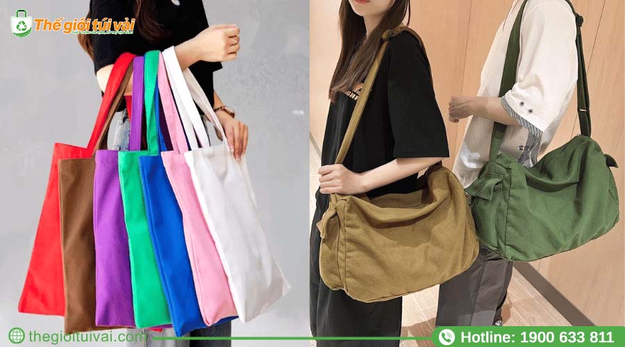 Đa dạng kiểu dáng, màu sắc túi canvas ấn tượng Đa dạng kiểu dáng, màu sắc túi canvas ấn tượng