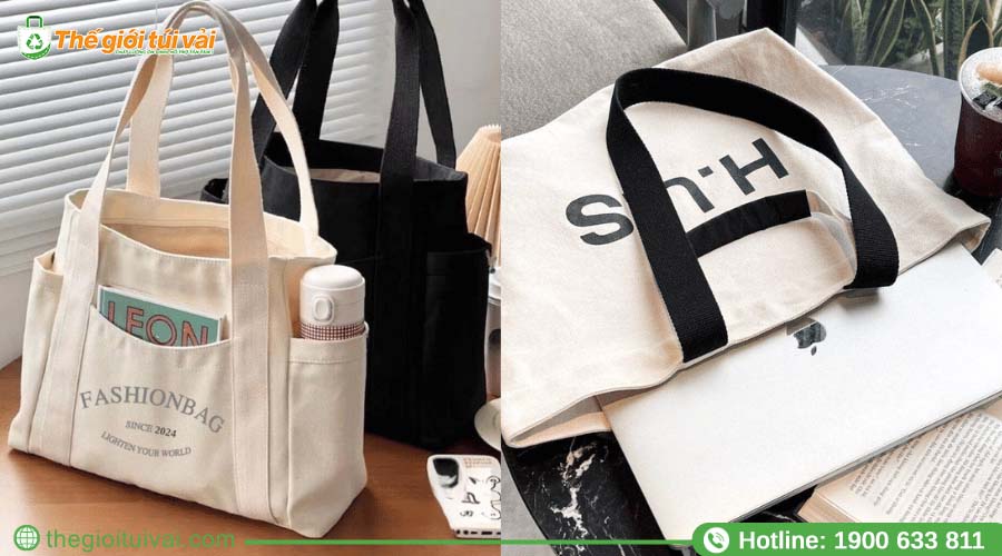 Túi đeo chéo canvas cỡ lớn với ngăn chứa thông minh Túi đeo chéo canvas cỡ lớn với ngăn chứa thông minh