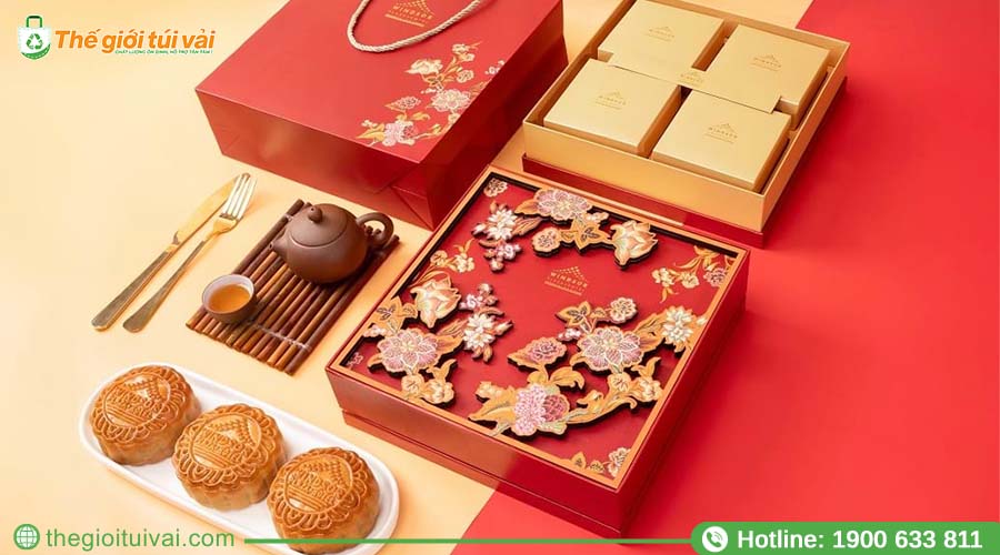 Hộp bánh Trung thu dạng hộp vuông kiểu dáng tinh giản Hộp bánh Trung thu dạng hộp vuông kiểu dáng tinh giản