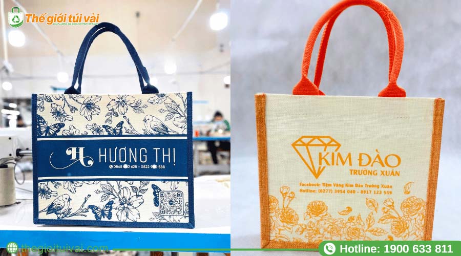 Mẫu túi vải đay in logo thương hiệu, phù hợp đựng trang sức cao cấp Mẫu túi vải đay in logo thương hiệu, phù hợp đựng trang sức cao cấp
