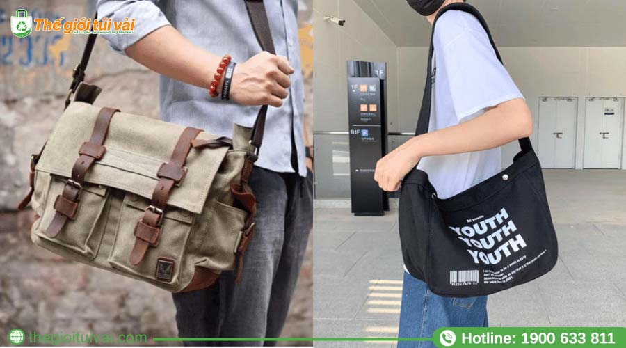 Kích thước túi xách vải bố nam Kích thước túi xách vải bố nam