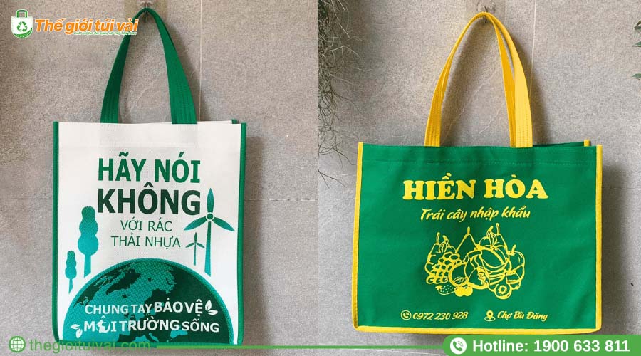 Hình in sắc nét, đều màu và có độ bám dính tốt trên bề mặt túi Hình in sắc nét, đều màu và có độ bám dính tốt trên bề mặt túi