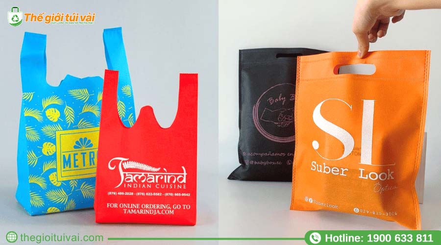 Túi vải không dệt có kiểu dáng đẹp, đường nét gọn gàng Túi vải không dệt có kiểu dáng đẹp, đường nét gọn gàng