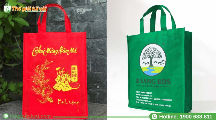 Túi vải không dệt dạng hộp có đáy vuông, chắc chắn Túi vải không dệt dạng hộp có đáy vuông, chắc chắn