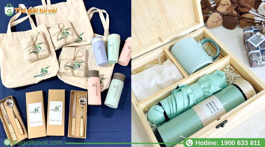 Bộ quà sức khỏe cá nhân tặng kèm túi vải Bộ quà sức khỏe cá nhân tặng kèm túi vải