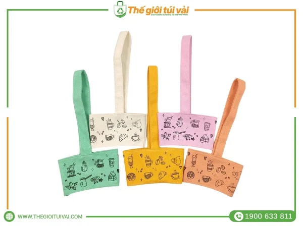 Quai vải đựng ly gallery