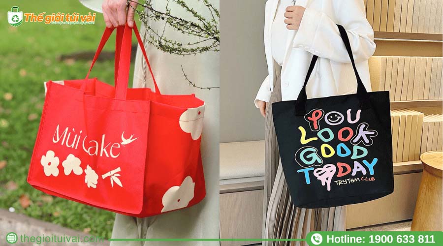 Túi vải không dệt và túi vải canvas thiết kế đẹp mắt Túi vải không dệt và túi vải canvas thiết kế đẹp mắt