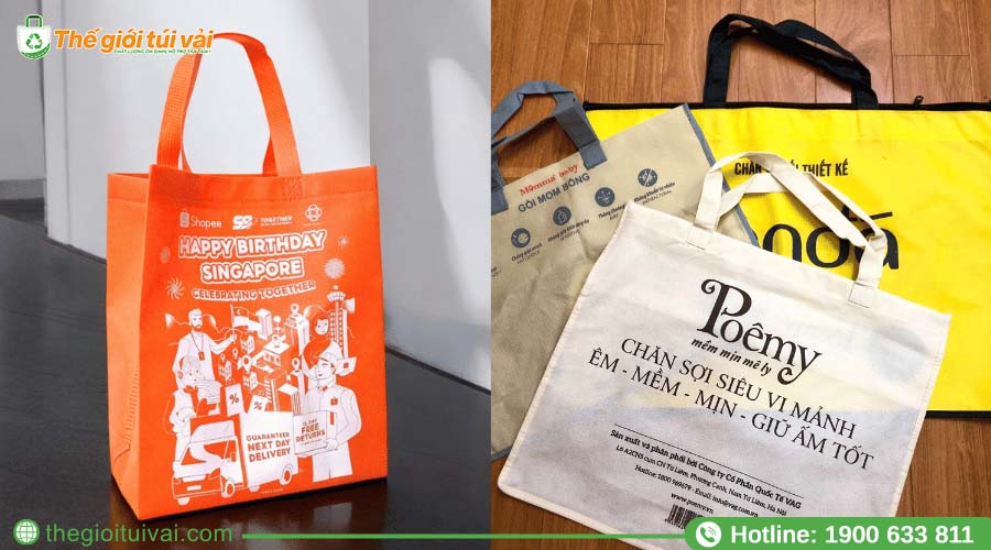 Một số mẫu túi vải không dệt thiết kế hình ảnh thương hiệu đẹp mắt Một số mẫu túi vải không dệt thiết kế hình ảnh thương hiệu đẹp mắt