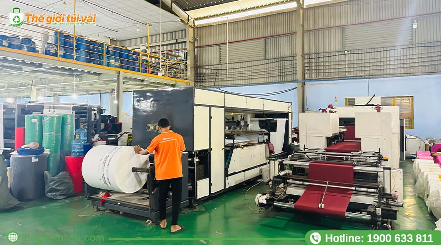 Quá trình sản xuất túi vải không dệt Spunbond Quá trình sản xuất túi vải không dệt Spunbond