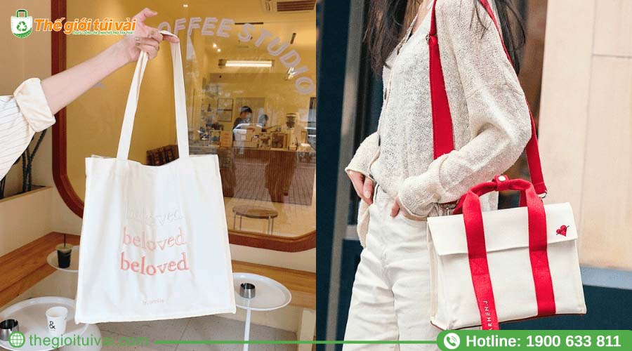 Mẫu túi đeo canvas dáng dài, thon gọn, có quai đeo vai ngắn Mẫu túi đeo canvas dáng dài, thon gọn, có quai đeo vai ngắn