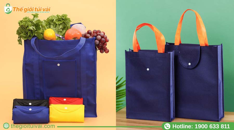 Túi vải không dệt có thể gấp gọn tiện lợi Túi vải không dệt có thể gấp gọn tiện lợi