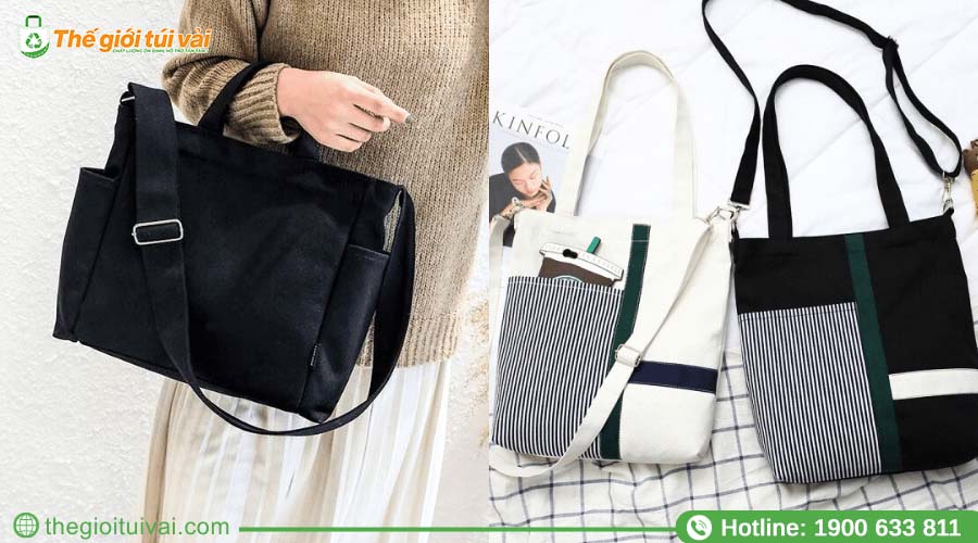 Túi canvas đeo chéo đa ngăn vừa thời trang vừa tiện dụng Túi canvas đeo chéo đa ngăn vừa thời trang vừa tiện dụng