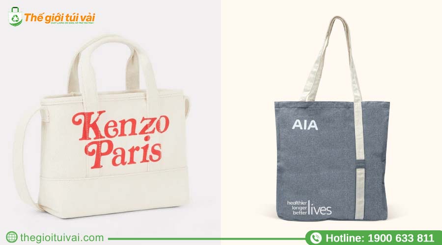 Túi canvas nhỏ được in logo ngắn gọn Túi canvas nhỏ được in logo ngắn gọn