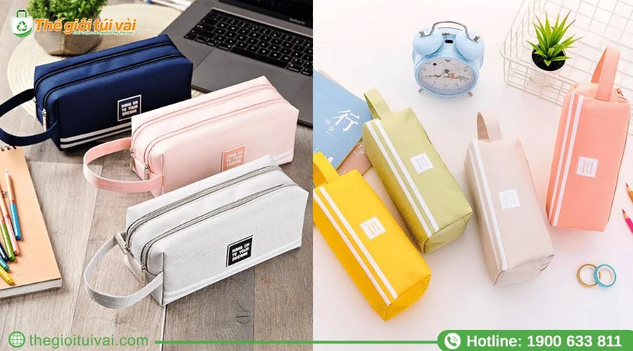 Màu sắc đa dạng của túi vải đựng bút Màu sắc đa dạng của túi vải đựng bút