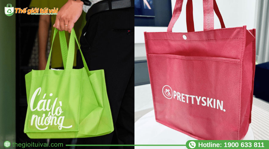 Túi PP không dệt được in ấn thương hiệu rõ nét Túi PP không dệt được in ấn thương hiệu rõ nét