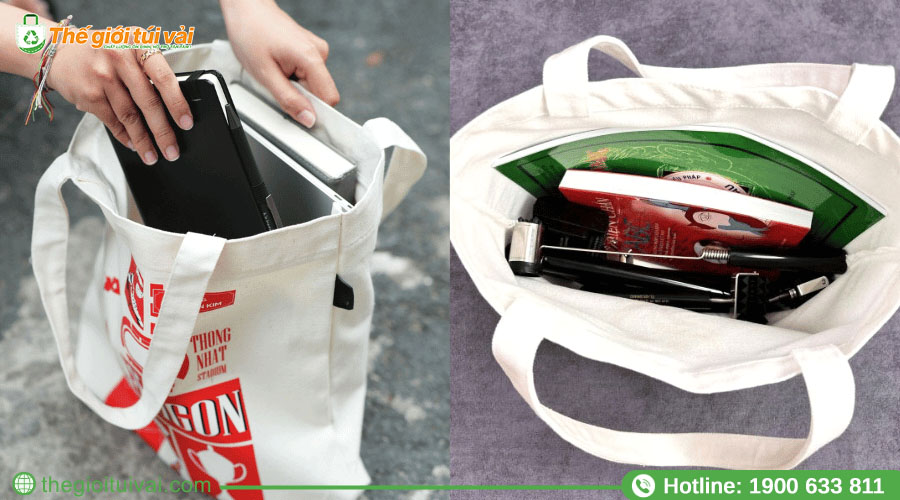 Túi vải bao bố độ dày dày dặn, bền chắc khi đựng vật nặng Túi vải bao bố độ dày dày dặn, bền chắc khi đựng vật nặng