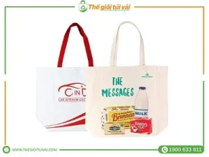 Túi vải canvas chặt đáy