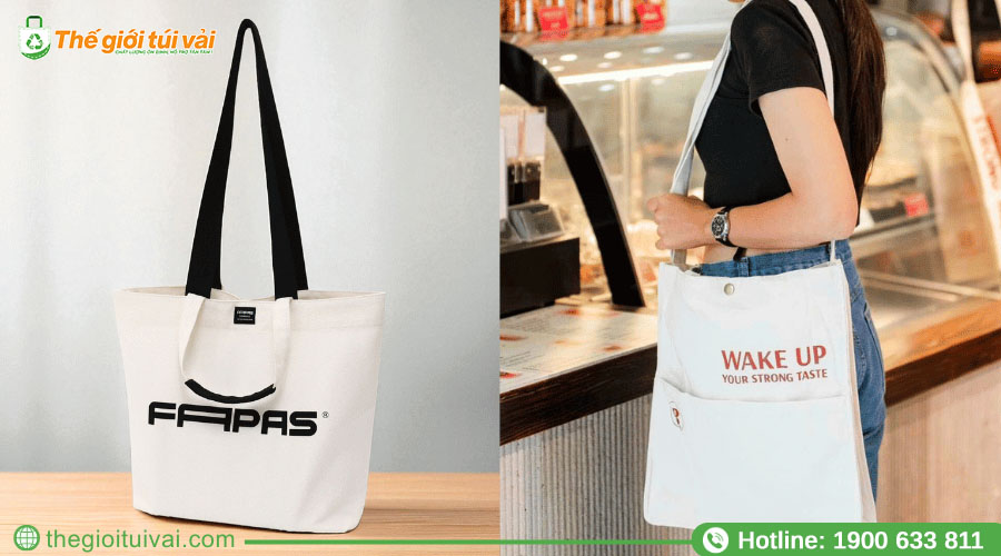 Mẫu túi canvas đeo chéo Hàn Quốc phối logo doanh nghiệp nổi bật Mẫu túi canvas đeo chéo Hàn Quốc phối logo doanh nghiệp nổi bật