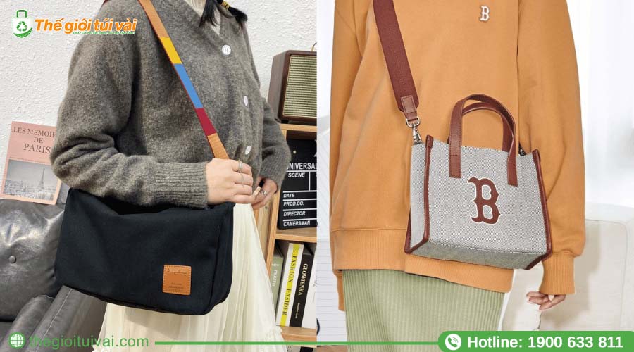 Khách hàng ưa chuộng sử dụng túi vải canvas đeo chéo Hàn Quốc Khách hàng ưa chuộng sử dụng túi vải canvas đeo chéo Hàn Quốc