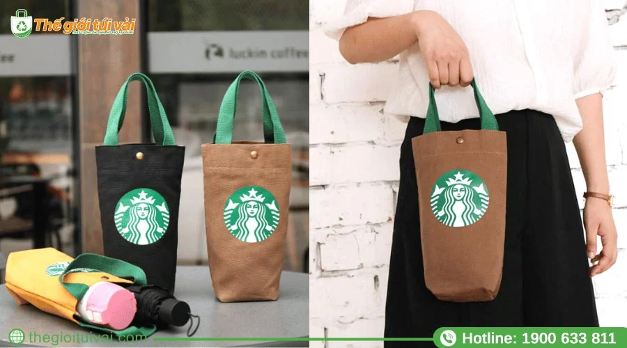Túi vải canvas đựng ly được ưa chuộng nhiều hiện nay Túi vải canvas đựng ly được ưa chuộng nhiều hiện nay