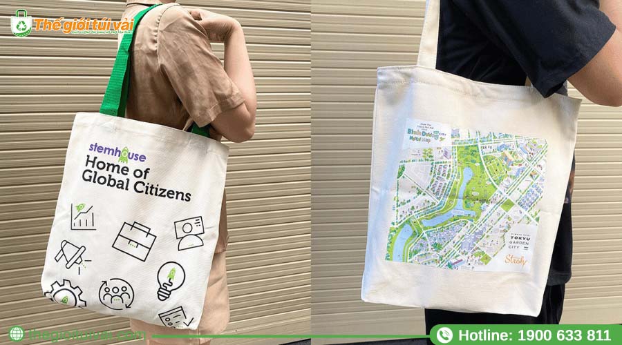 Mẫu túi canvas in logo thương hiệu thiết kế tinh tế, gọn nhẹ Mẫu túi canvas in logo thương hiệu thiết kế tinh tế, gọn nhẹ