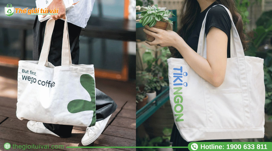 Túi canvas in logo thương hiệu sử dụng tặng quà tri ân Túi canvas in logo thương hiệu sử dụng tặng quà tri ân