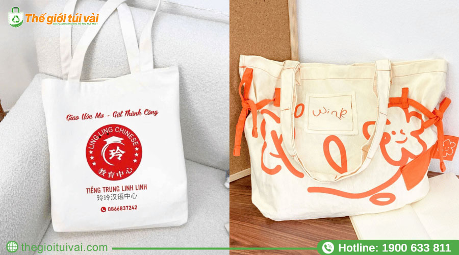 Túi canvas in logo sử dụng trong các chiến dịch quảng bá khác nhau Túi canvas in logo sử dụng trong các chiến dịch quảng bá khác nhau
