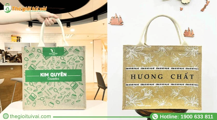 Túi vải đay cán màng ứng dụng làm quà tặng khách hàng Túi vải đay cán màng ứng dụng làm quà tặng khách hàng