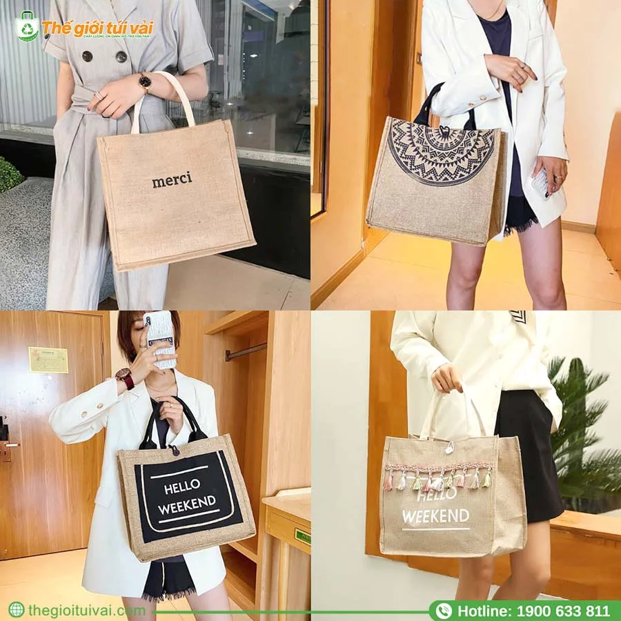 Các mẫu thiết kế túi đay cán màng phong cách thời trang bắt mắt Các mẫu thiết kế túi đay cán màng phong cách thời trang bắt mắt