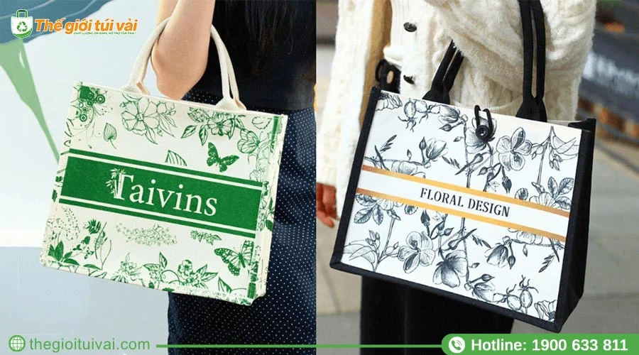 Kích thước thông dụng thường thấy của túi vải giả đay Kích thước thông dụng thường thấy của túi vải giả đay
