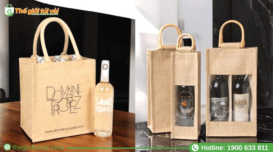 Túi vải đay đựng rượu thiết kế sang trọng, nâng tầm món quà Túi vải đay đựng rượu thiết kế sang trọng, nâng tầm món quà