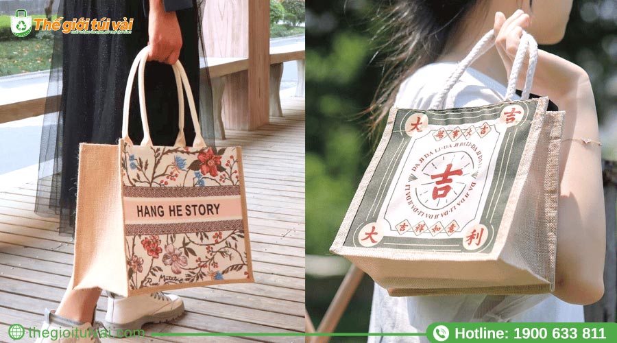 Túi vải đay đựng quà thiết kế đơn giản, tinh tế Túi vải đay đựng quà thiết kế đơn giản, tinh tế