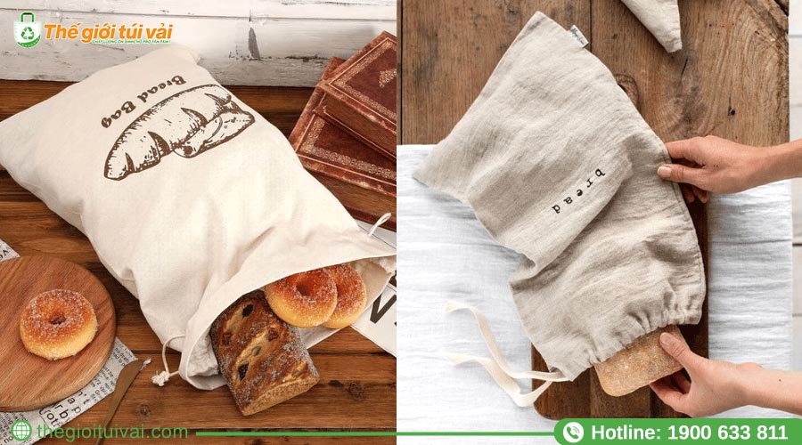 Mẫu túi đay đựng bánh mì Mẫu túi đay đựng bánh mì