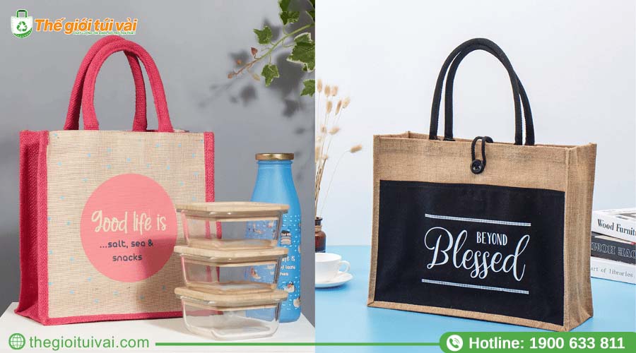 Túi vải đay cán màng in ấn logo làm quà tặng doanh nghiệp Túi vải đay cán màng in ấn logo làm quà tặng doanh nghiệp