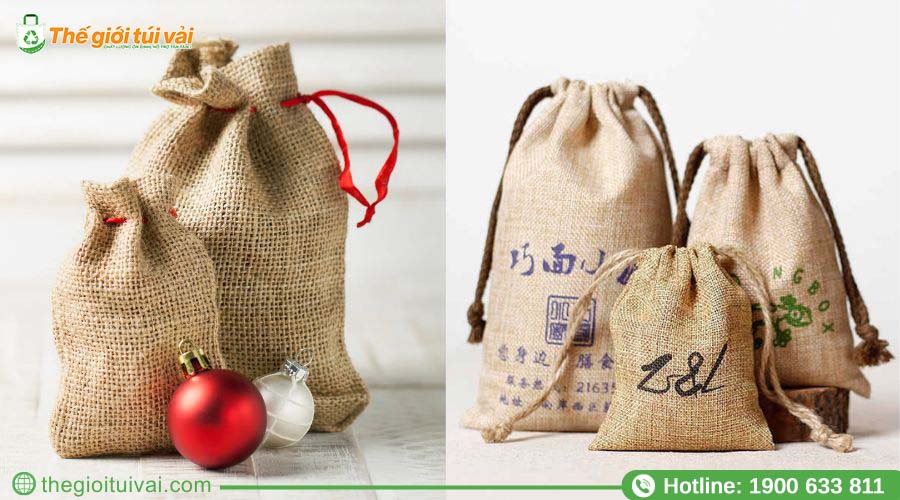 Túi đay dây rút thiết kế tiện lợi, đựng mọi vật dụng nhỏ gọn Túi đay dây rút thiết kế tiện lợi, đựng mọi vật dụng nhỏ gọn